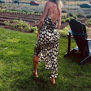 topshop silk floral daisy dress